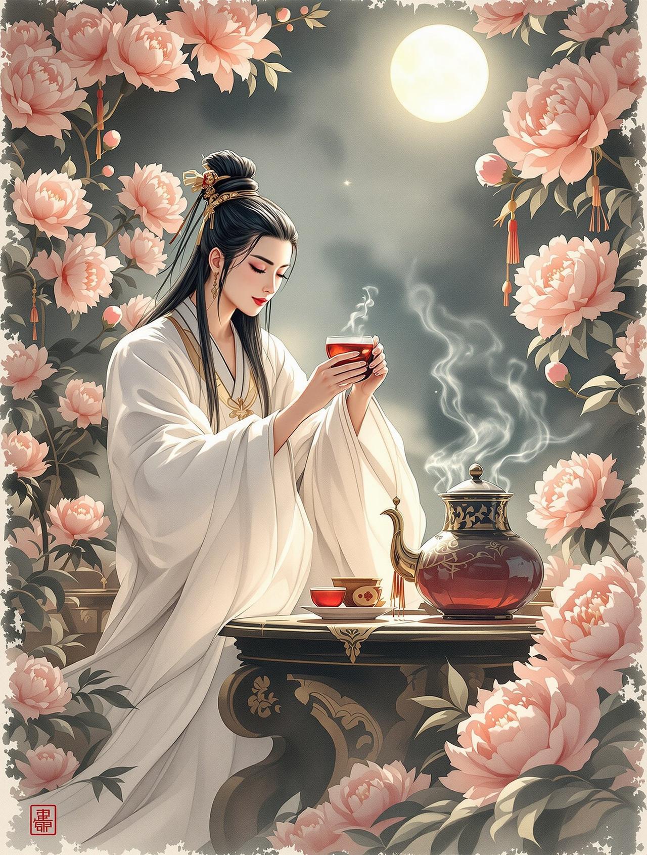 同人动漫 - 花间辞，花间一壶酒，独酌无相亲